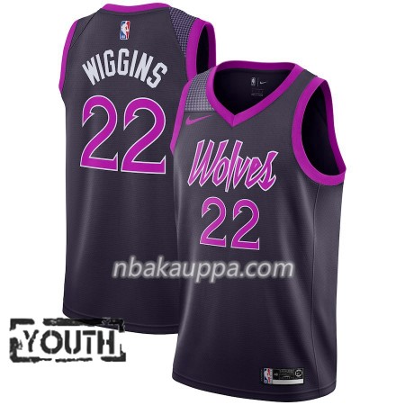 Minnesota Timberwolves Andrew Wiggins 22 2018-19 Nike City Edition Violetti Pelipaidat Swingman - Lasten